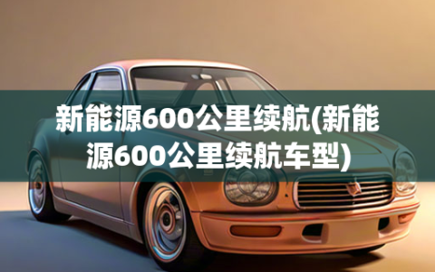 新能源600公里续航(新能源600公里续航车型)