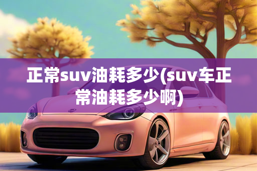 正常suv油耗多少(suv车正常油耗多少啊)