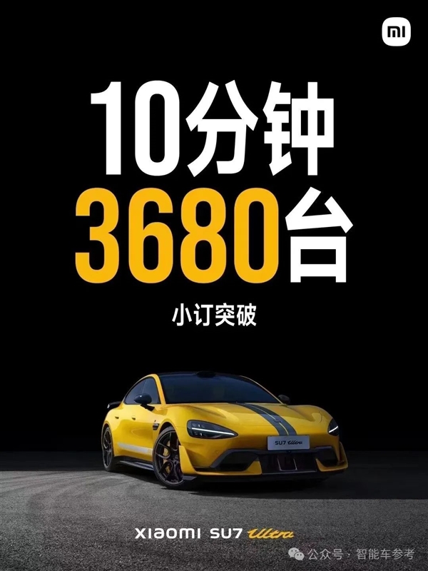 81.5万！小米SU7 Ultra开订 雷军：全面领先保时捷Taycan