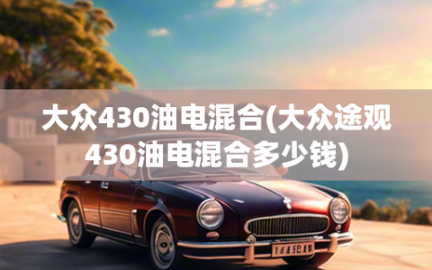 大众430油电混合(大众途观430油电混合多少钱)