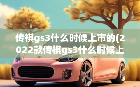 传祺gs3什么时候上市的(2022款传祺gs3什么时候上市)