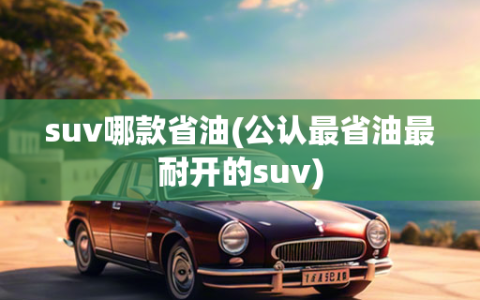 suv哪款省油(公认最省油最耐开的suv)