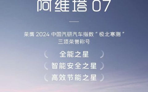 力摘三项荣誉，阿维塔07成功挑战中汽研“极北寒测”