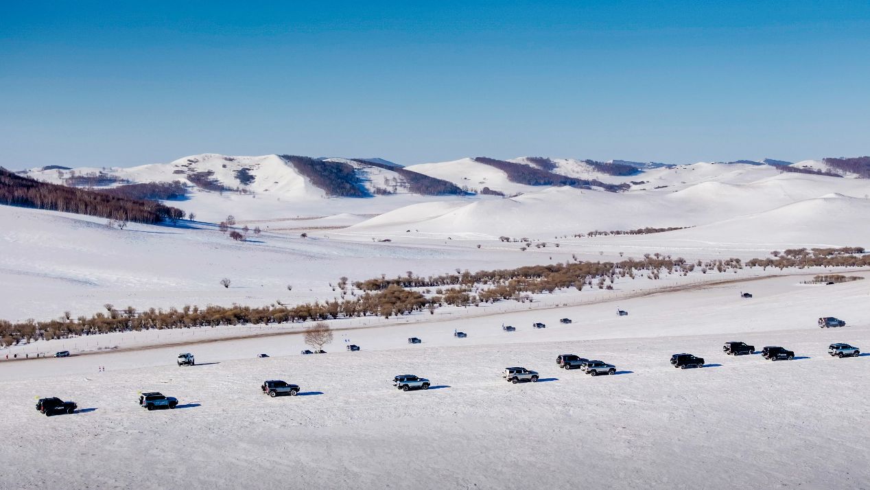 自测？58同行冰雪季，百台方程豹豹5与豹8车主在乌兰布统雪原冬测