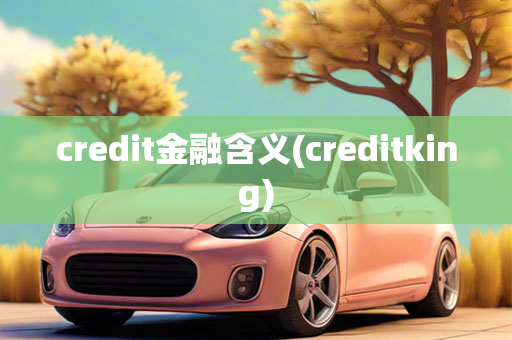 credit金融含义(creditking)