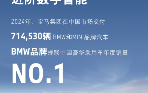 交付714,530辆 BMW品牌蝉联中国豪华乘用车年度销量第一名