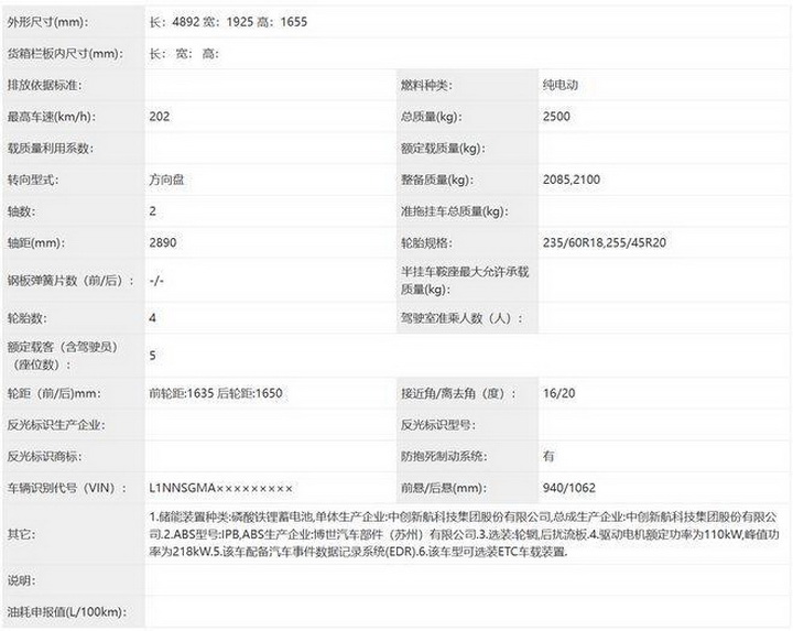 电池小但续航长？小鹏G7申报信息曝光，车重超2吨！